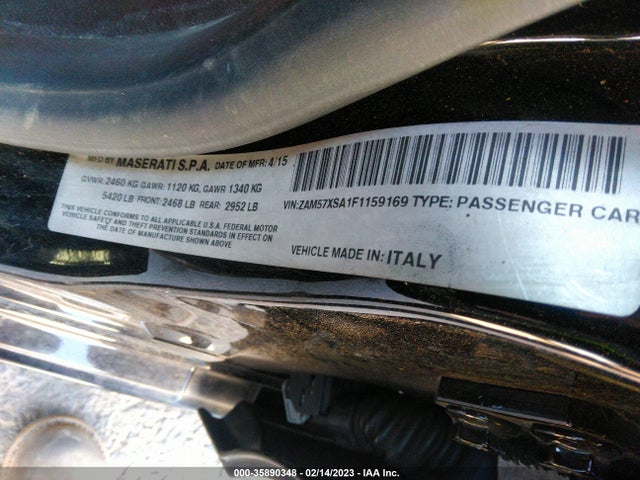 ZAM57XSA1F1159169 Maserati Ghibli