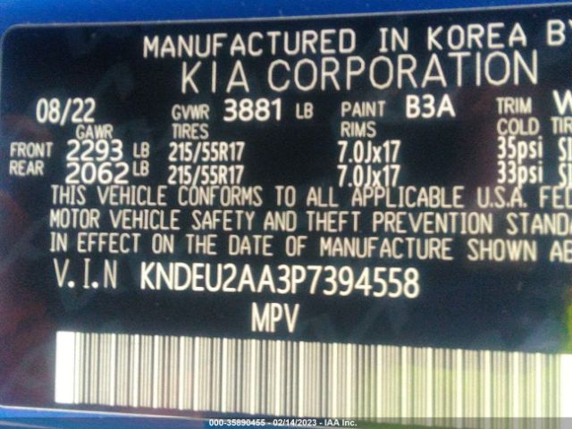 KNDEU2AA3P7394558 KIA SELTOS S