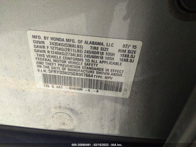 Acura MDX 2016 5FRYD3H25GB007664 Image 9