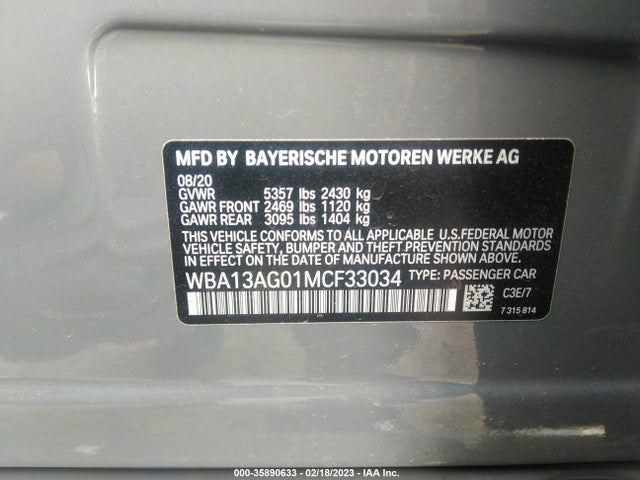 BMW 5 Series 530e 2021 WBA13AG01MCF33034 Image 10
