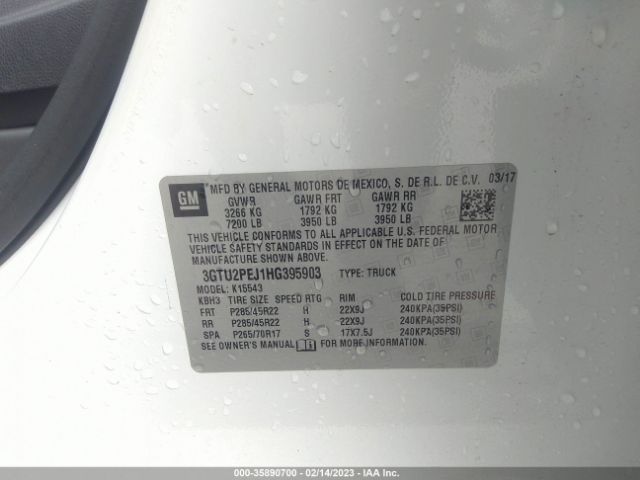 3GTU2PEJ1HG395903 GMC Sierra 1500 Denali