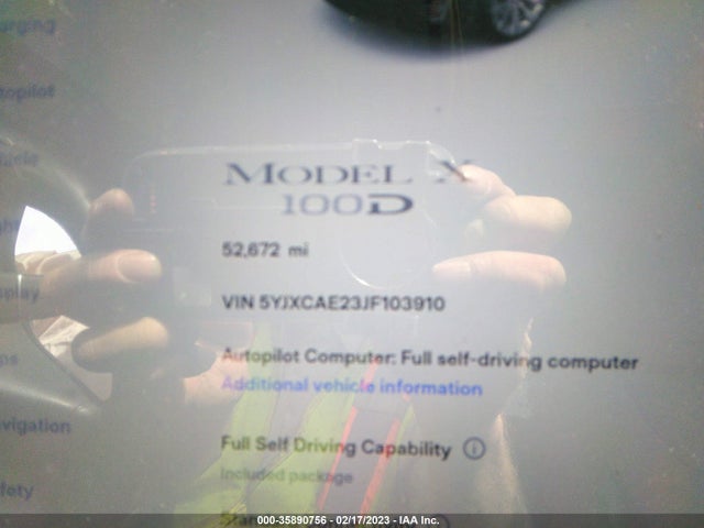 Tesla Model X 75d/100d/p100d 2018 5YJXCAE23JF103910 Image 8