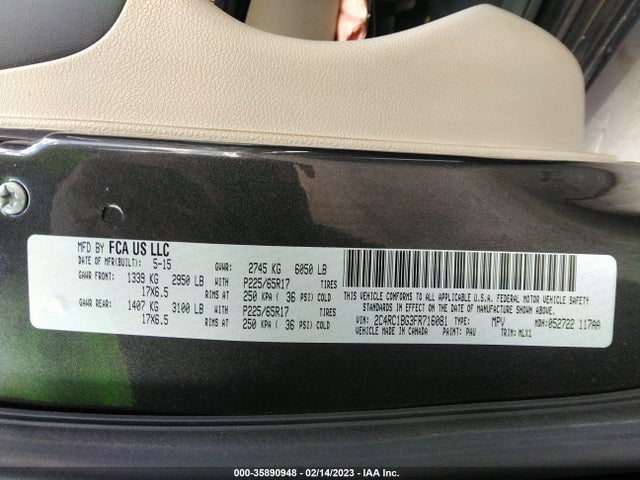2C4RC1BG3FR716081 Chrysler Town & Country Touring