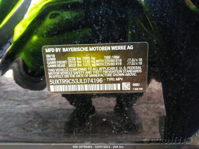 BMW X3 Xdrive30i 2018 5UXTR9C53JLD74196 Image 6