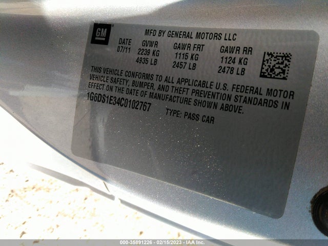 1G6DS1E34C0102767 Cadillac Cts Coupe Premium