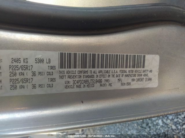 3C4PDCAB9JT518486 Dodge JOURNEY SE