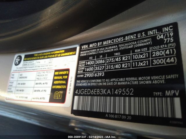4JGED6EB3KA149552 Mercedes-Benz Gle Amg Gle 43