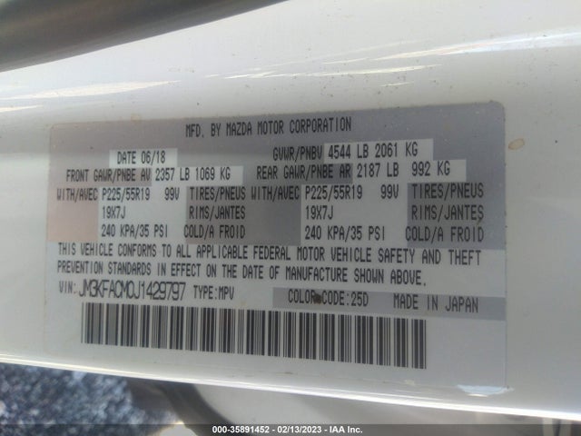 Mazda Cx-5 Touring 2018 JM3KFACM0J1429797 Image 10