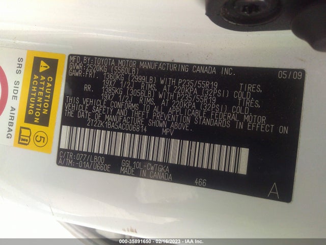 Lexus RX 350 2010 2T2ZK1BA5AC006814 Image 9