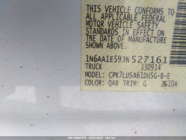 2018 Nissan Titan, VIN: 1N6AA1E59JN527161