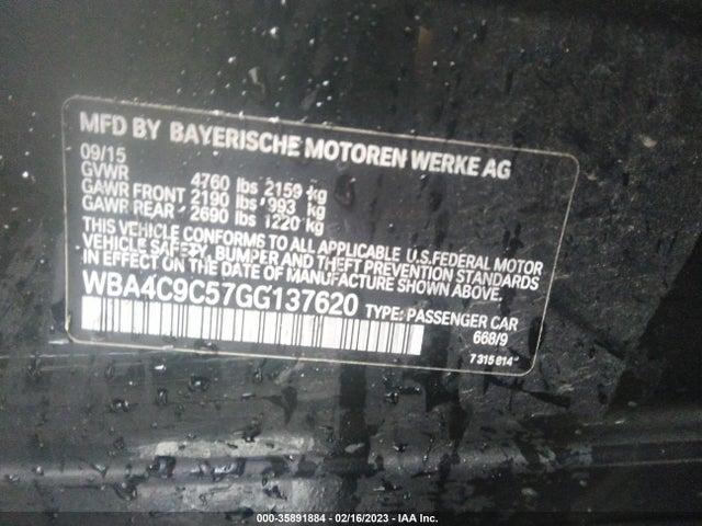 WBA4C9C57GG137620 BMW 4 Series 428i Xdrive