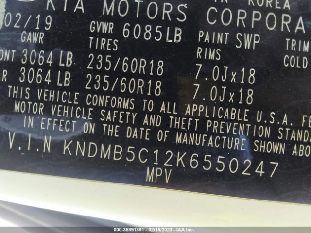 KNDMB5C12K6550247 KIA SEDONA EX