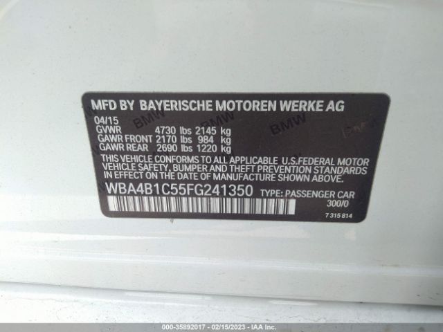WBA4B1C55FG241350 BMW 4 Series 435i