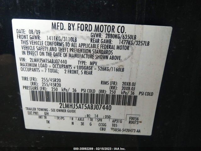 Lincoln Mkt W/ecoboost 2010 2LMHJ5AT5ABJ07440 Image 9