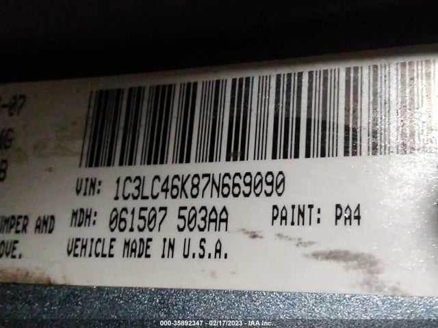 Chrysler SEBRING SDN 2007 1C3LC46K87N669090 Image 11