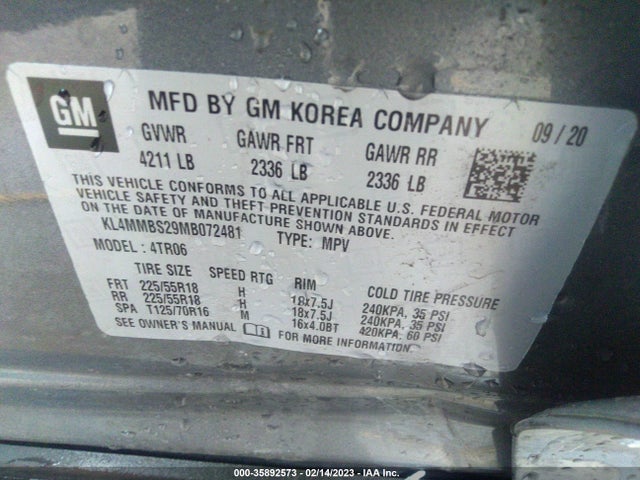 2021 Buick Encore, VIN: KL4MMBS29MB072481