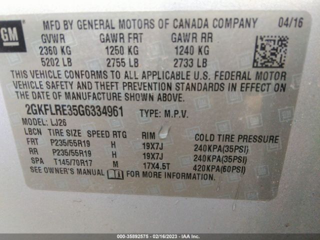 2GKFLRE35G6334961 GMC Terrain Denali