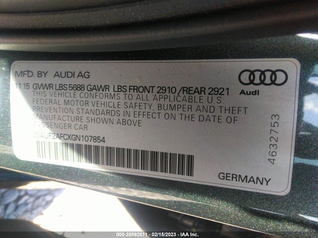 2016 Audi S6, VIN: WAUF2AFCXGN107854