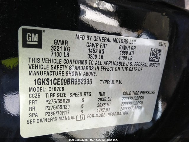 GMC YUKON SLT 2011 1GKS1CE09BR352335 Image 10