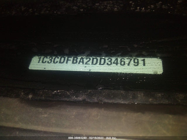 2013 DODGE DART SXT VIN: 1C3CDFBA2DD346791