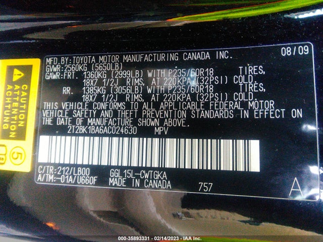 Lexus RX 350 2010 2T2BK1BA6AC024630 Image 10