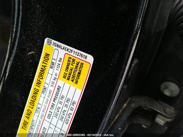 Chevrolet EQUINOX LS 2015 2GNALAEK2F1137618 Image 10