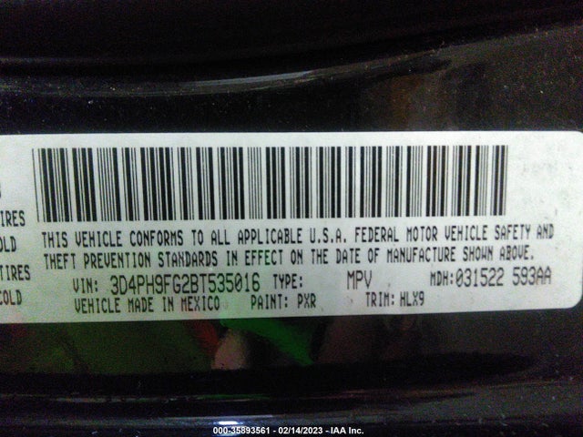Dodge Journey Lux 2011 3D4PH9FG2BT535016 Image 9