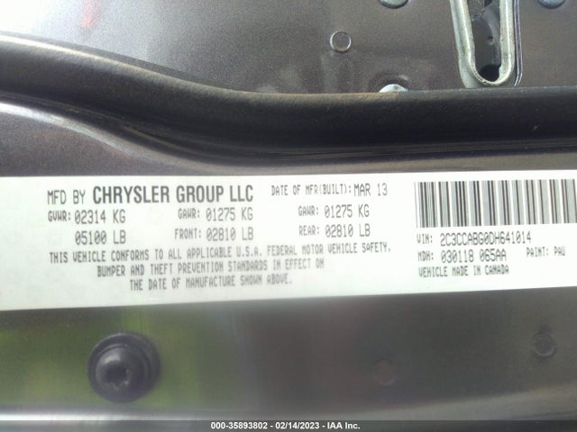 Chrysler 300 2013 2C3CCABG0DH641014 Image 10