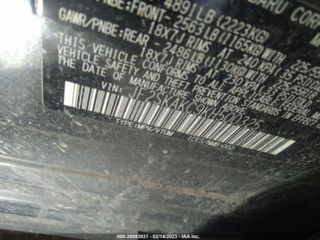 JF2SKAKC9KH500325 Subaru Forester Sport