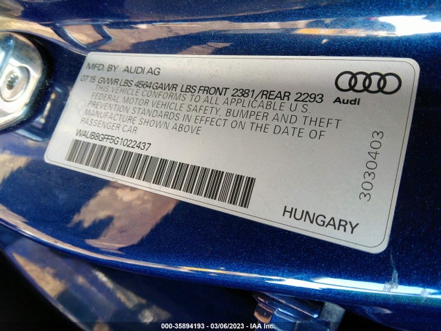 WAUB8GFF5G1022437 Audi A3 2.0t Premium
