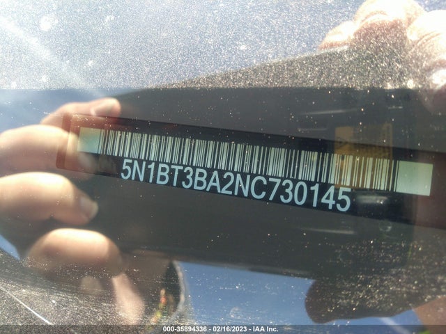 2022 NISSAN ROGUE SV VIN: 5N1BT3BA2NC730145