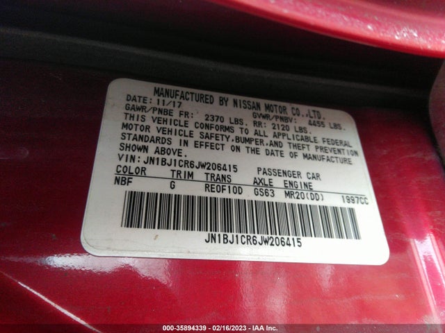 2018 Nissan Qashqai, VIN: JN1BJ1CR6JW206415