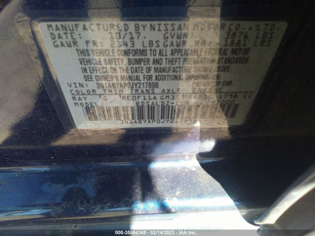 3N1AB7AP0JY217898 Nissan SENTRA SV