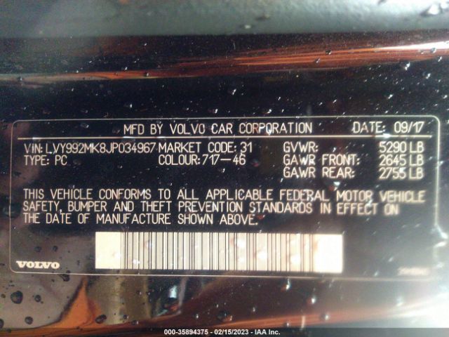 LVY992MK8JP034967 Volvo S90 T6 Momentum