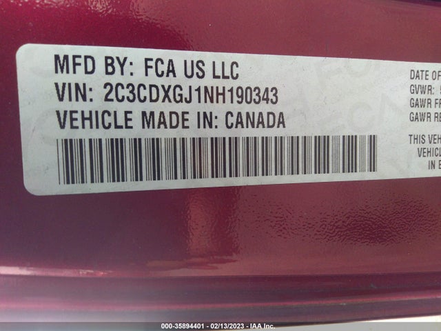 Dodge Charger Scat Pack 2022 2C3CDXGJ1NH190343 Image 9