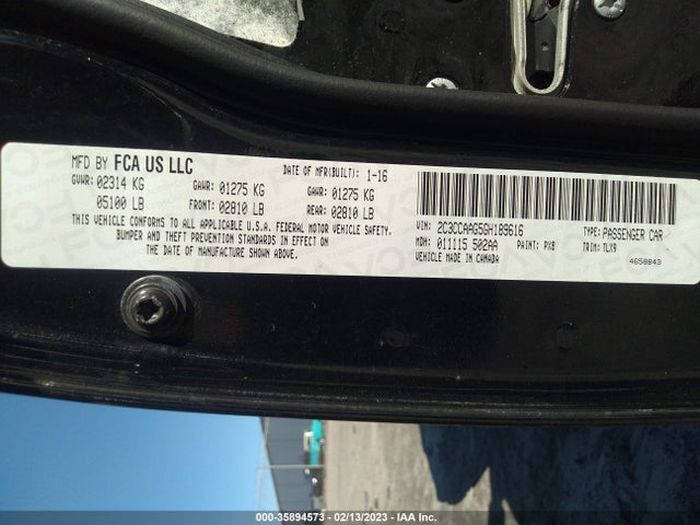 2C3CCAAG5GH189616 Chrysler 300 Limited