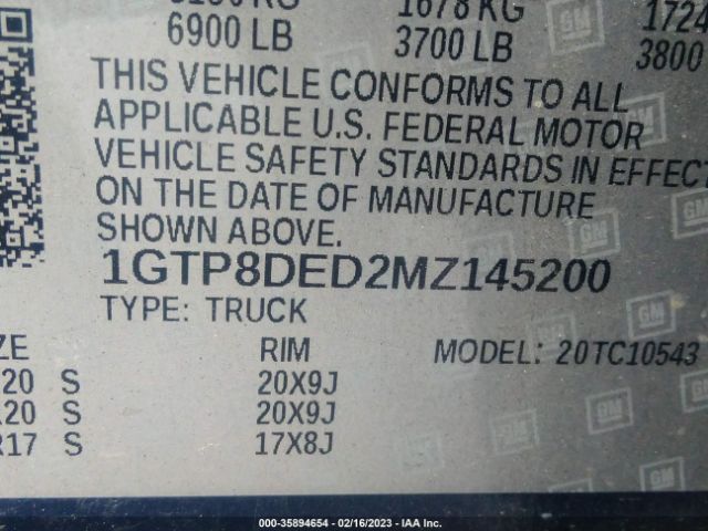 1GTP8DED2MZ145200 GMC Sierra 1500 Slt