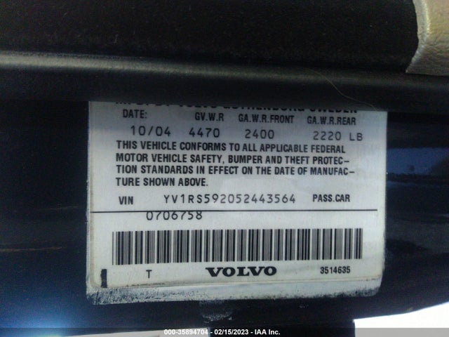 Volvo S60 2005 YV1RS592052443564 Image 10