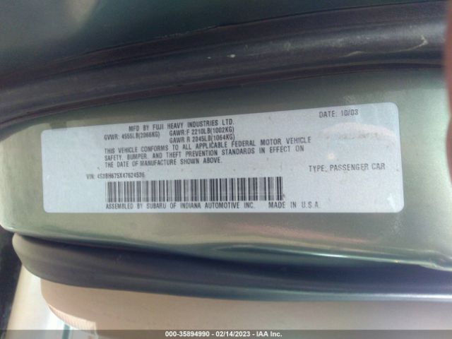 4S3BH675X47624536 Subaru Legacy Wagon Outback