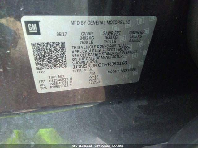 Chevrolet Suburban Premier 2017 1GNSKJKC1HR353166 Image 11