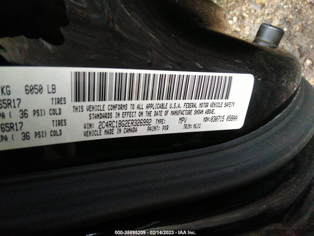 2C4RC1BG2ER326992 Chrysler Town & Country Touring