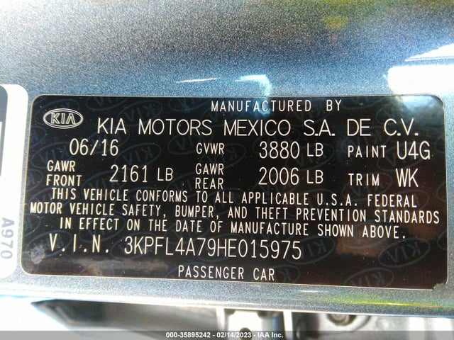 2017 Kia Forte, VIN: 3KPFL4A79HE015975