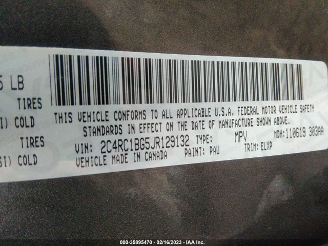 2C4RC1BG5JR129132 Chrysler Pacifica Touring L