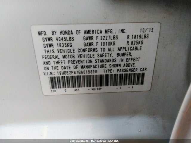 Acura Ilx W/premium 2016 19UDE2F87GA019890 Image 9