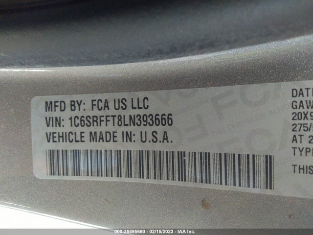 RAM 1500 Big Horn 2020 1C6SRFFT8LN393666 Image 10