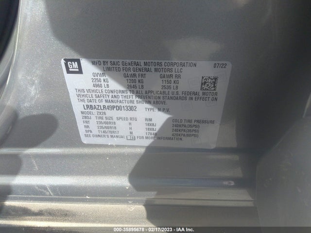 2023 Buick Envision, VIN: LRBAZLR49PD013302