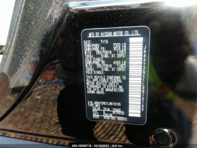 JN8AY2NC1L9615155 Nissan ARMADA SV