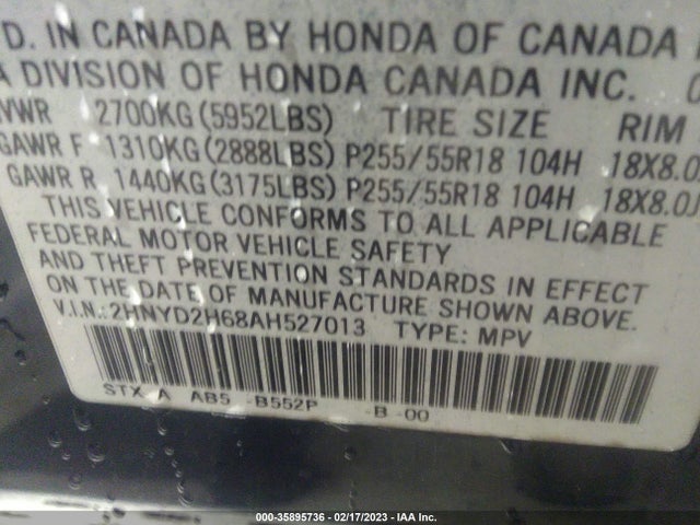 Acura Mdx Technology Pkg 2010 2HNYD2H68AH527013 Image 10