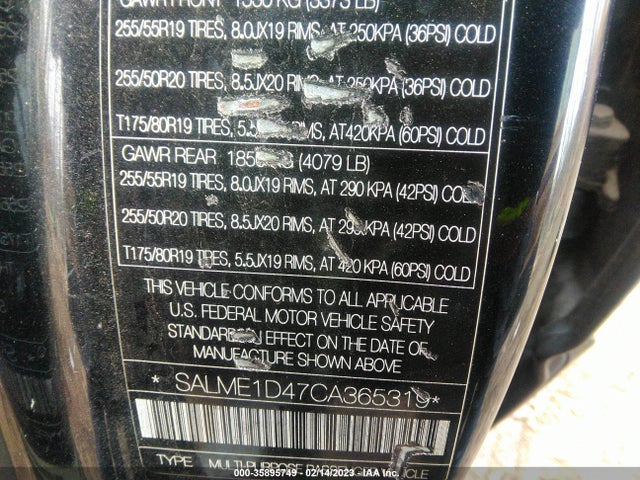 Land Rover Range Rover 2012 SALME1D47CA365319 Image 10