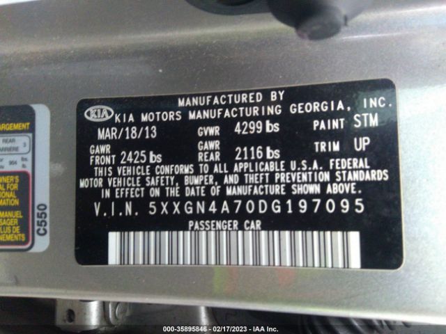 5XXGN4A70DG197095 KIA OPTIMA EX